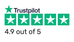 We are rated 4.9 on Trustpilot